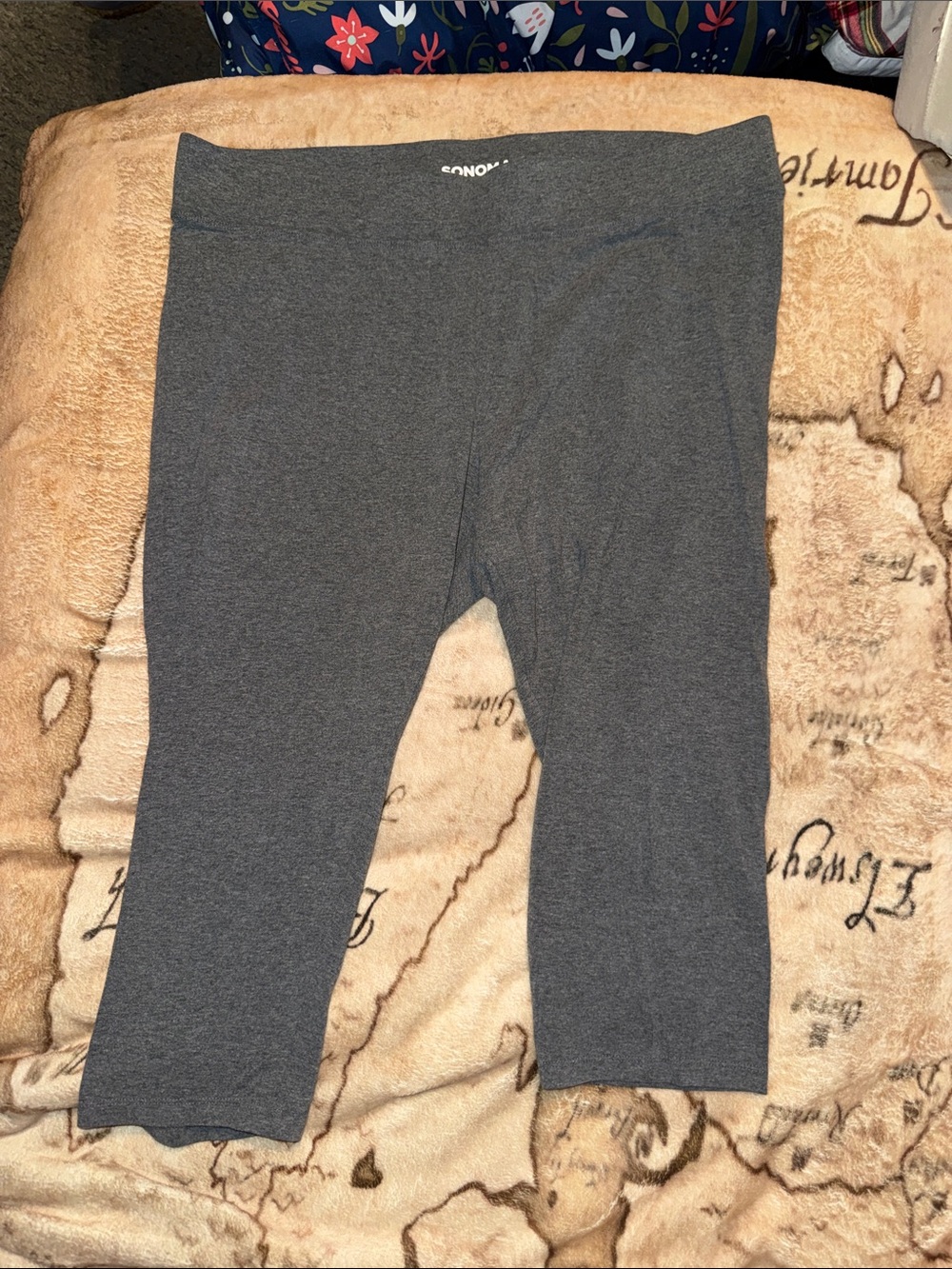 🖤SONOMA WOMENS GRAY CAPRI LEGGINGS SIZE XL🖤